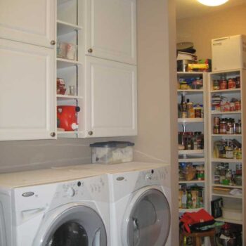 Organized Laundry Room Cabinet
